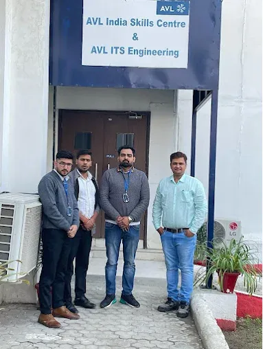 Participants outside the AVL India Skills Centre in Gurugram