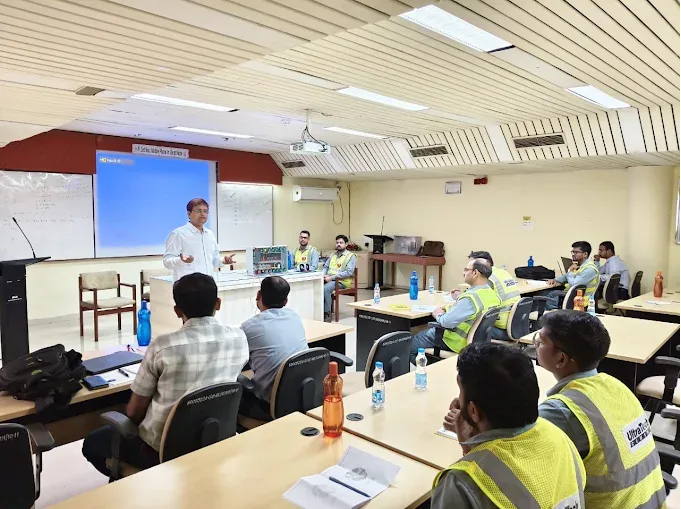 Participants attending a classroom session at UltraTech, Balaji