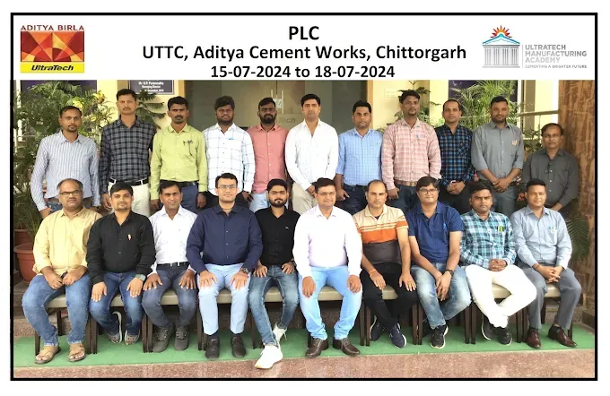 Training group photograph at Aditya Cement Works, Chittorgarh